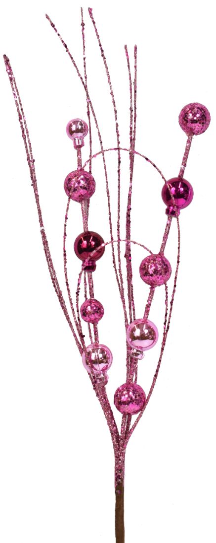 16'' Pink GLITTER Ball Spray