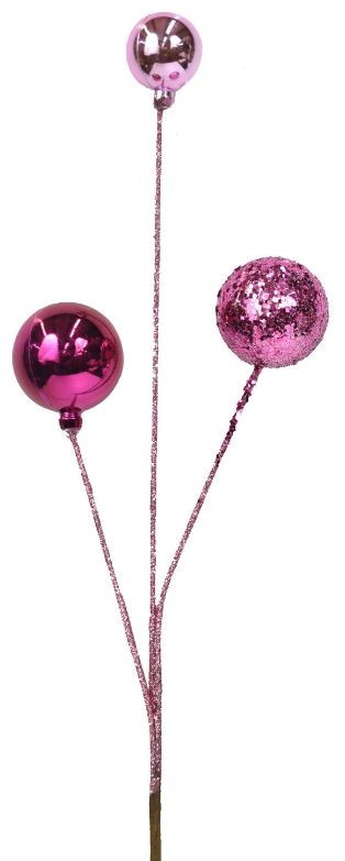 18'' Pink GLITTER Ball Spray