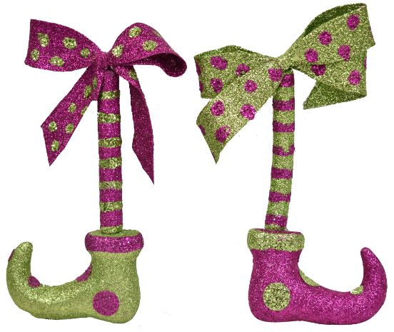 Elf Leg Ornament - 2 Assorted