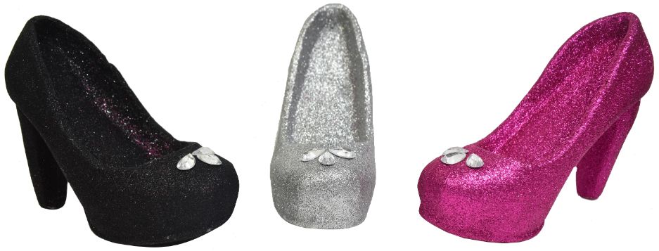 Tres Chic High Heel Shoe Ornament - 3 Assorted