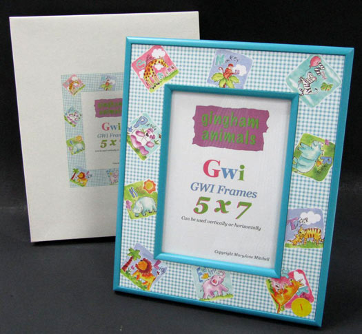 Gingham Animals Photo FRAME