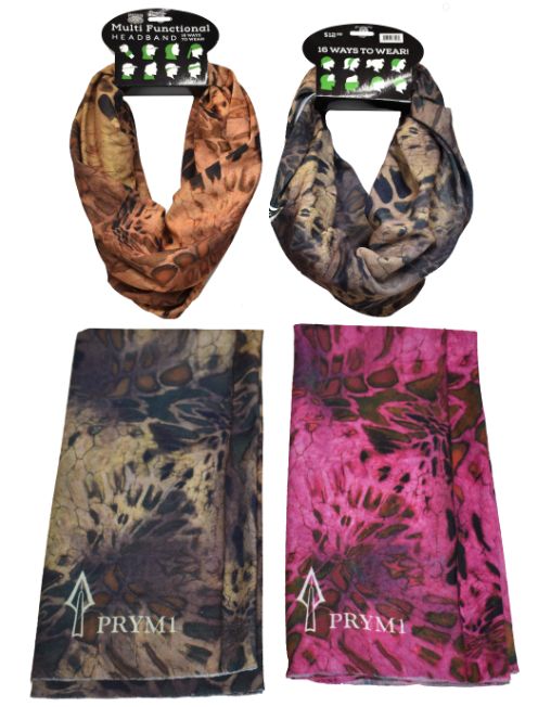 Multi-Functional HEADBAND, Neck Gaiter, Face Mask- Camo Ast.