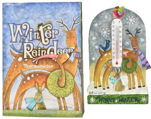 Winter Reindeer Thermometer