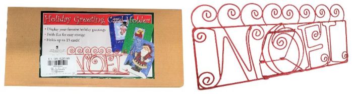 Holiday Greeting Card Holder - NOEL