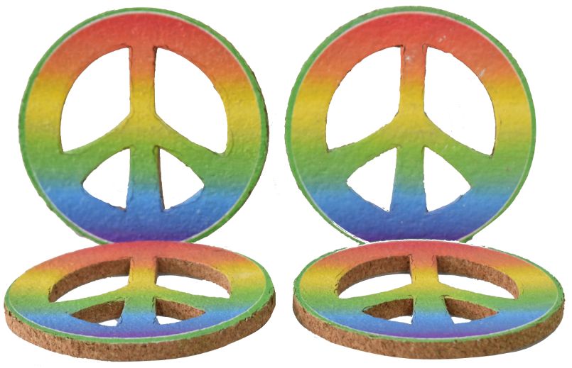 Set of 4 Peace Sign Corkboards