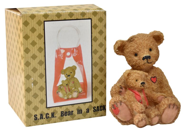 S.A.C.K. Bear Figurine In A Sack