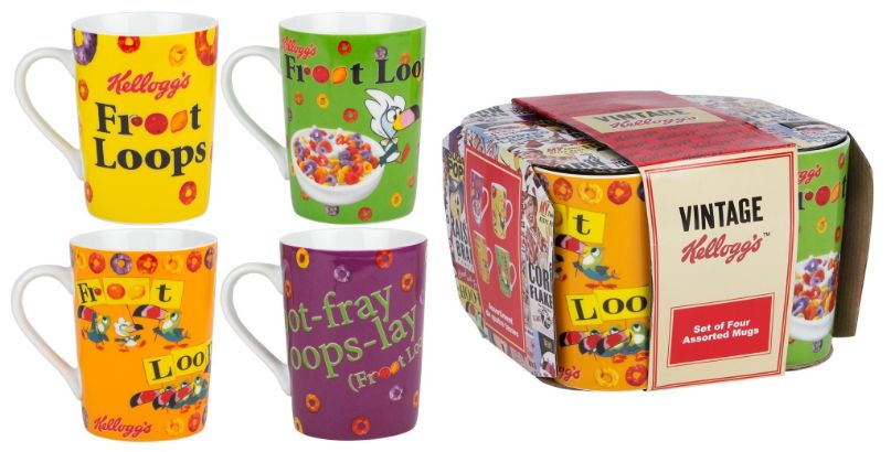 Vintage Kellogg's ''Froot Loops'' MUGs - Set of 4