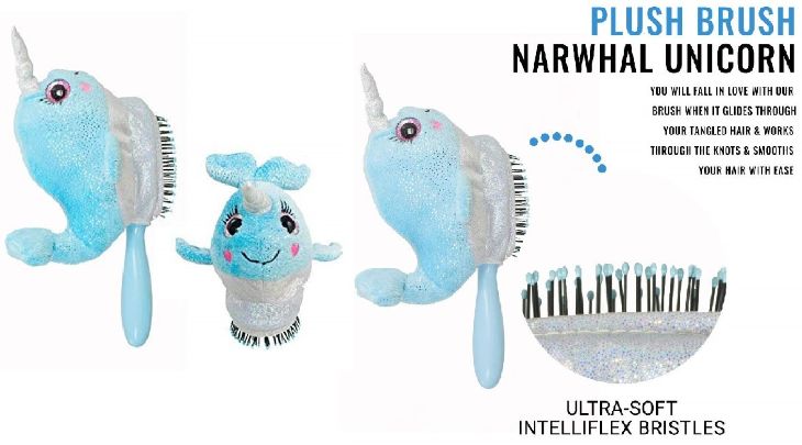 Wet Brush Plush Brush - Narwhal