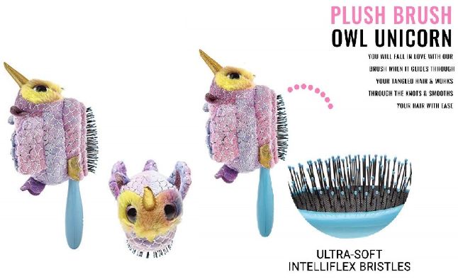 Wet Brush Plush Brush - Owl Unicorn