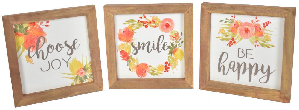 Spring Framed Wall Dcor - 3 Assorted