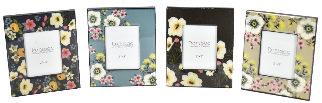 Mini Floral Print Photo FRAME - 4 Assorted