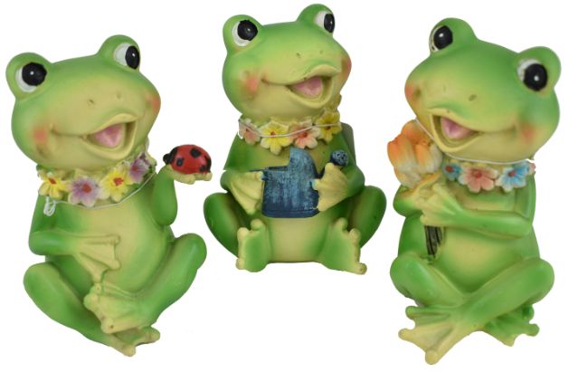 Sitting Frog Figure - 3 Assorted