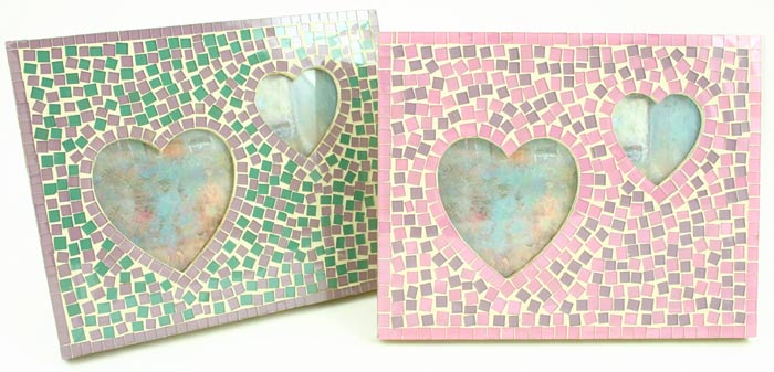 Mosaic Heart Double FRAME - 2 Assorted