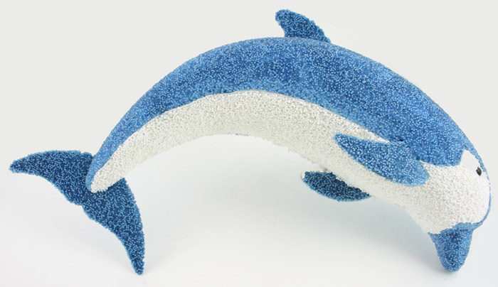 Large BEADed Dolphin Decor