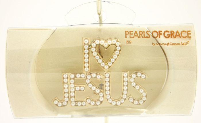 I LOVE JESUS PEARLs of Grace Pin