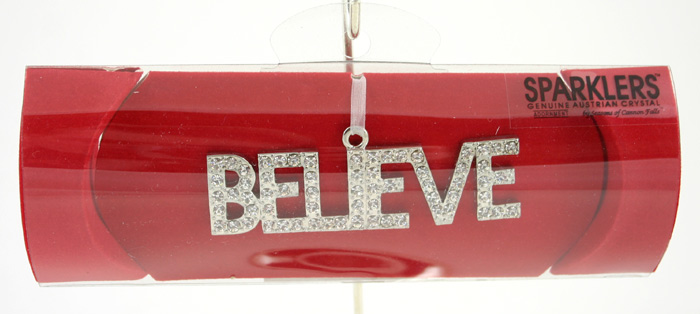 BELIEVE Genuine Austrian Crystal  Adornment