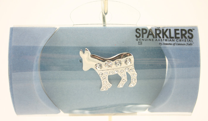 Donkey Design Genuine Austrian Crystal Pin