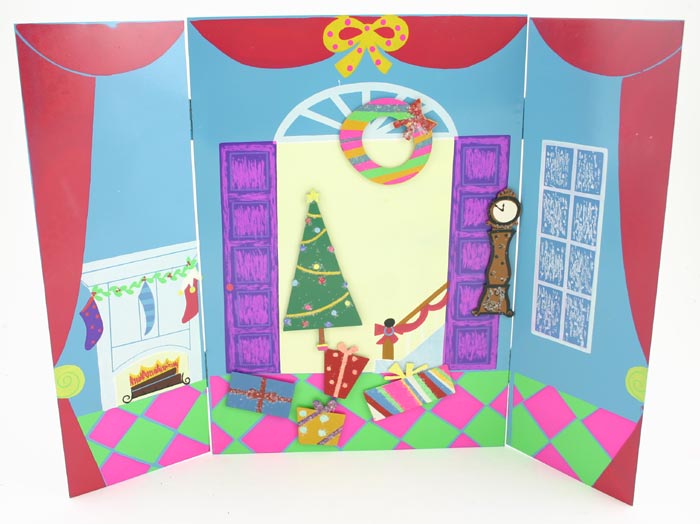 CHRISTMAS Scene Hinged Backdrop with Magnets