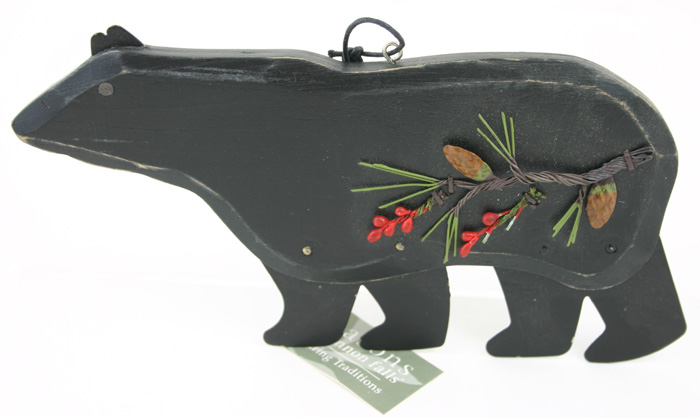 Wooden BEAR Ornament