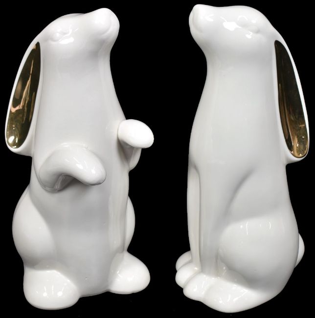GOLD Accent Bunny Figure - 2 Assorted
