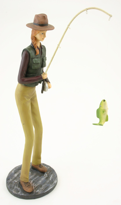 Sitting Tall Fisher Woman Figure