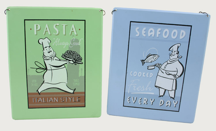 Pasta / Seafood Metal SIGNs