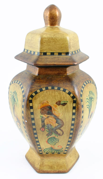 Monkey PAttern JAr with Lid