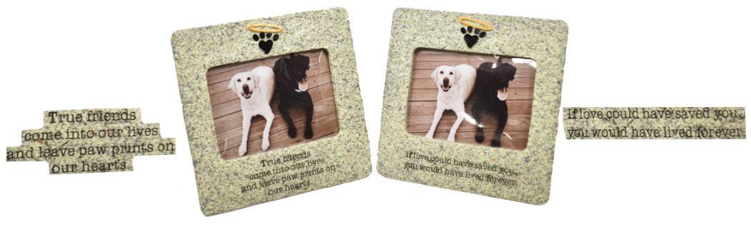 Paw Print Halo Pet Memorial FRAME - 2 Assorted