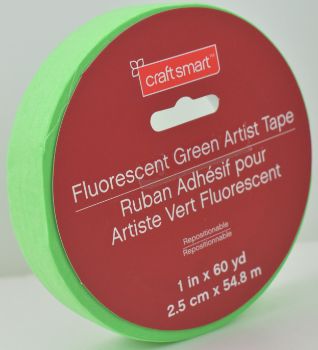 Fluorescent Green Artist TAPE - 1'' x 60 Yards