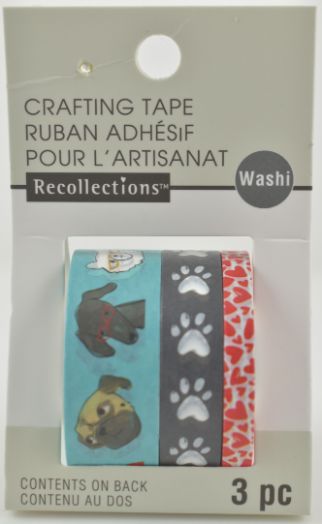 Dog Washi Craft TAPE - 3 Pack 10 yd.