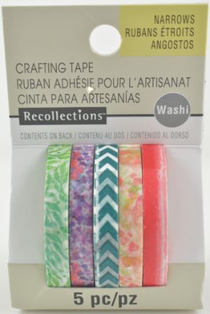 Floral Design Washi Craft TAPE - 5 Pack 10 yd.