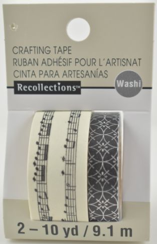 Music Washi Craft Tape - 2 Pack 10 yd.