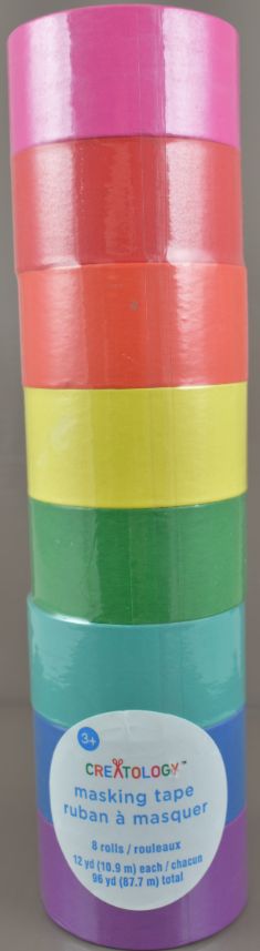 Multi-Colored Masking TAPE - 8 Rolls
