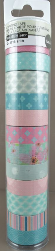 Pastel/Floral Washi Crafting Tape - 12 Pack - 10 yd