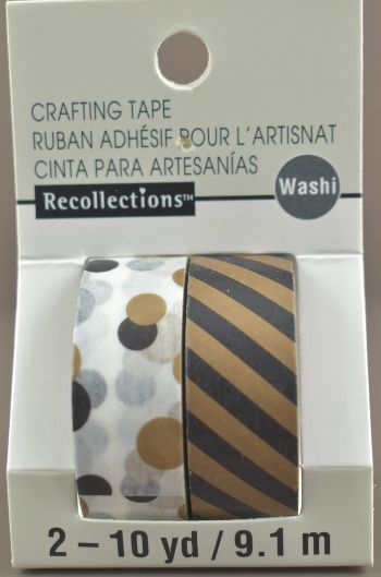 Brown & Black Washi CRAFT Tape - 2 Pack 10 yd.