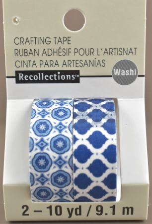 Indigo Moroccan Washi CRAFT Tape CRAFT Tape - 2 Pack 10 yd.