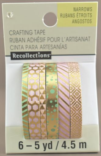 Pastel Foil CRAFT Tape - 6 Pack 5 yd.