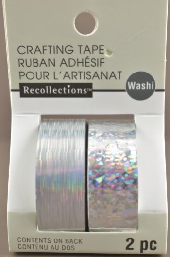 Silver Washi Foil Craft TAPE - 2 Pack 5 yd.