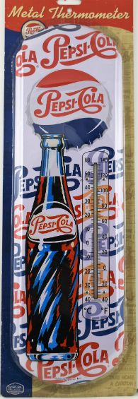 ''Pepsi Cola'' Metal Thermometer