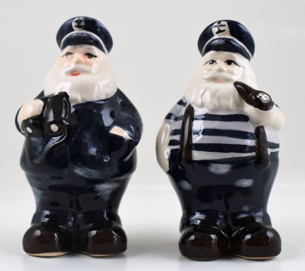 Captain CERAMIC Salt and Pepper Shaker Set