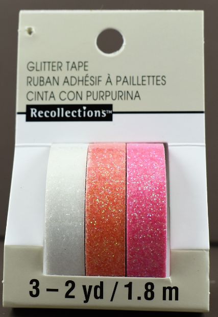 Light Pink Glitter Craft Tape - 3 Pack 2 yd.