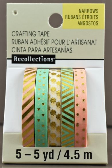 Pink & Mint Foil Craft TAPE - 5 Pack 5 yd.