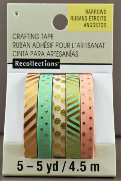 Pink & Mint Foil Craft Tape - 5 Pack 5 yd.