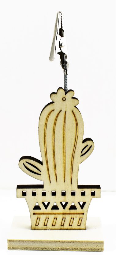 WOOD CaCtus Photo Holder