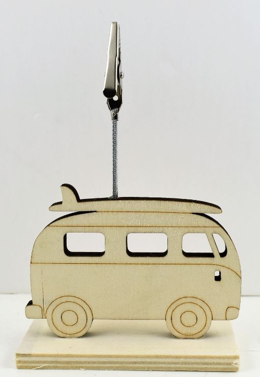 WOOD Van/Bus Photo Holder