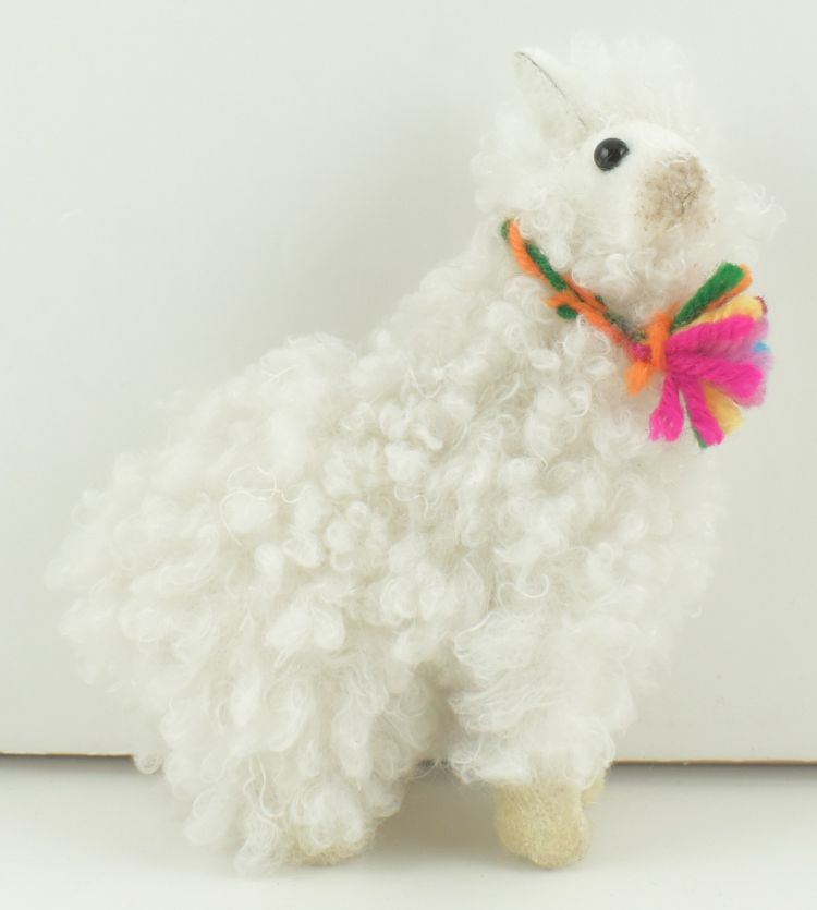 Fluffy Llama Christmas Ornament