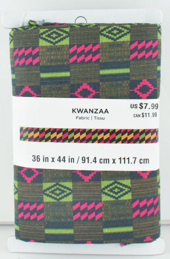 1 YD. Kwanzaa Print Fabric