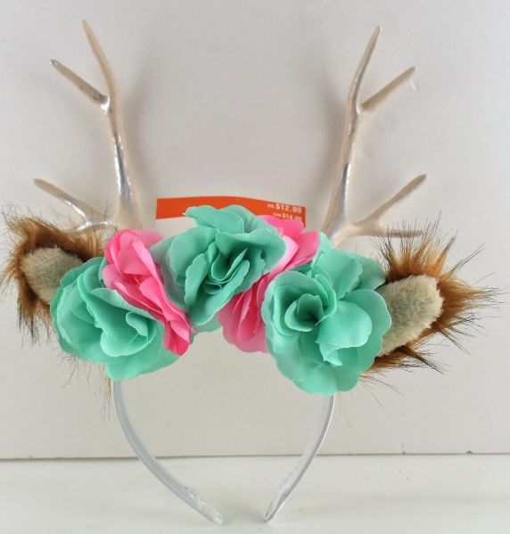 Floral HEADBAND With Antlers