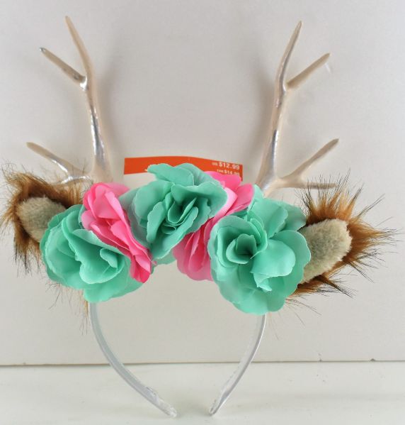 Floral Headband With Antlers