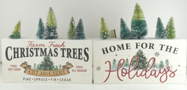 Christmas Tree Table Top Decor - 2 Assorted